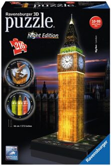 Ravensburger 3D puzzel Big Ben night edition - 216 stukjes