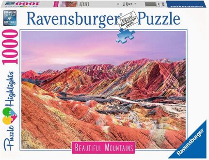 Ravensburger Beautiful Mountains - Regenboogbergen China Puzzel (1000 stukjes)