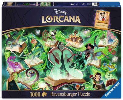 Ravensburger Disney Lorcana – Glimmers of the Realm – Emerald Puzzel (1000 stukjes) Incl. Lorcana Promo