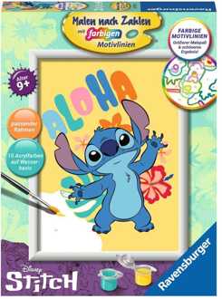 Ravensburger Disney Paint by Numbers Painting Set Aloha Stitch 18 x 24 cm *German Edition*