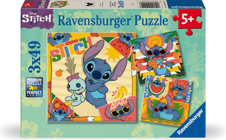 Ravensburger Disney - Stitch Puzzel (3x49 stukjes)