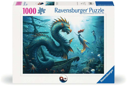 Ravensburger Enchanted Dephts - Dragon, Mermaid and Turtles Puzzel (1000 stukjes)
