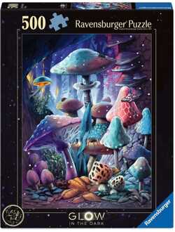 Ravensburger Glow-in-the-Dark Jigsaw Puzzle Moonlight Mushrooms (500 pieces)