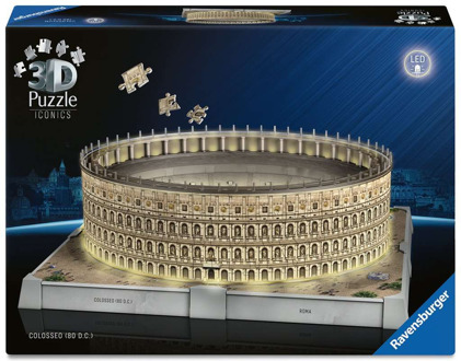 Ravensburger Iconics 3D Puzzel - Colosseum Rome with Light (291 stukjes)