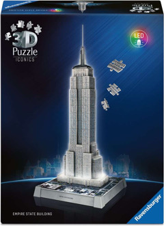 Ravensburger Iconics 3D Puzzel - Empire State Building with lights (216 stukjes)