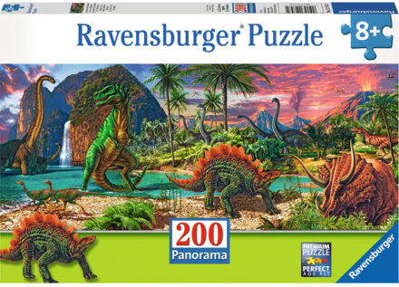 Ravensburger In het land van de dinosaurussen XXL panorama puzzel, 200 stukjes