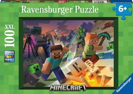 Ravensburger Kinderpuzzel 100 XXL Monster Minecraft