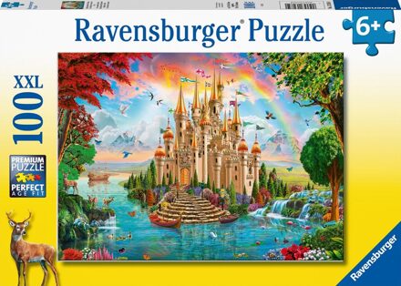 Ravensburger Kinderpuzzel 100 XXL Sprookjesachtig kasteel