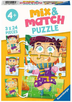 Ravensburger Kinderpuzzel Mix & Match Bonte kleren - 3 x 24 stukjes