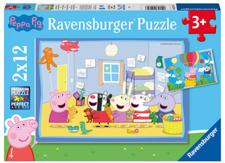 Ravensburger Kinderpuzzel Peppa Pig - 2 x 12 stukjes