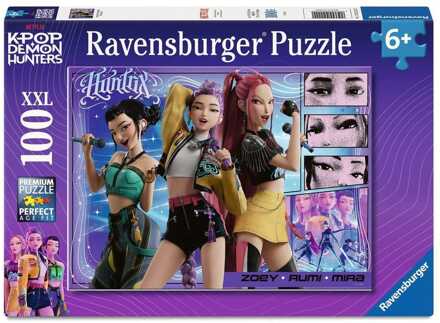 Ravensburger KPop Demon Hunters Children's Jigsaw Puzzle Happy fans, happy Honmoon! (100 Pieces XXL)
