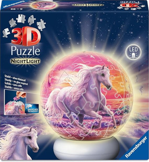 Ravensburger NightLight 3D Puzzel - Horses on the Beach (73 stukjes)