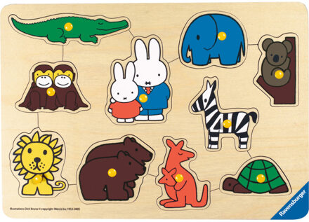 Ravensburger Nijntje in de dierentuin knoppuzzel, 10 stukjes