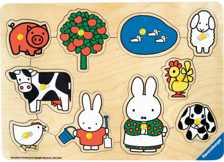 Ravensburger Nijntje op de boerderij knoppuzzel, 10 stukjes