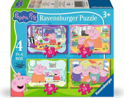 Ravensburger Peppa Pig 4-in 1 Puzzel (12, 16, 20, 24 stukjes)