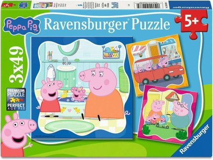 Ravensburger Peppa Pig Puzzel (3x49 stukjes)