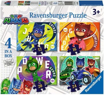 Ravensburger PJ Masks 4in1box puzzel - 12+16+20+24 stukjes - kinderpuzzel