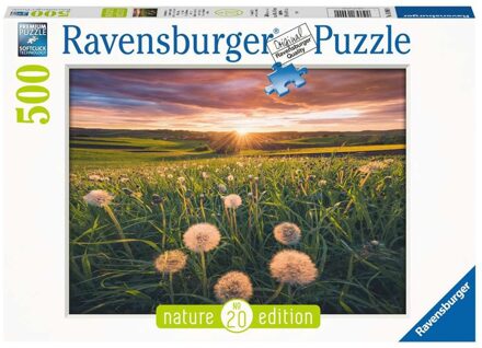 Ravensburger Puzzel 500 stukjes Paardenbloemen bij zonsondergang