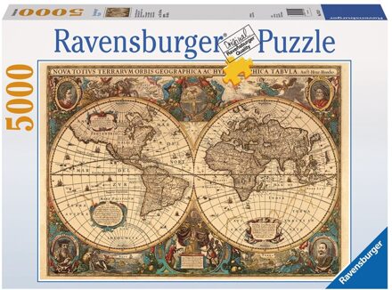 Ravensburger puzzel antieke wereldkaart - 5000 stukjes