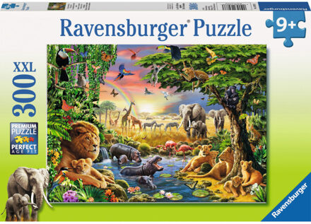 Ravensburger puzzel Avondzon bij de drinkplaats - 300 stukjes Multikleur
