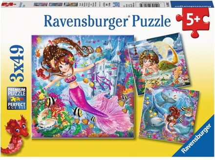 Ravensburger puzzel Betoverende zeemeerminnen - 3x 49 stukjes