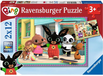 Ravensburger puzzel Bing Bunny - 2 x 12 stukjes Multikleur