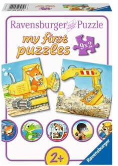 Ravensburger puzzel Dieren in de bouw - My First puzzles - 9x2 stukjes - kinderpuzzel