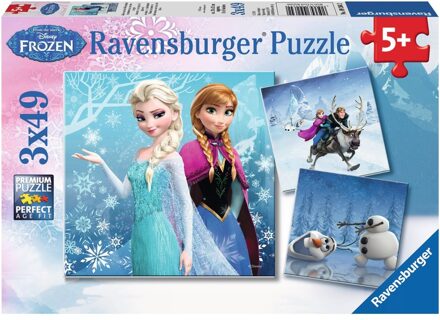 Ravensburger puzzel Disney Frozen avontuur in winterland - 3 x 49 stukjes