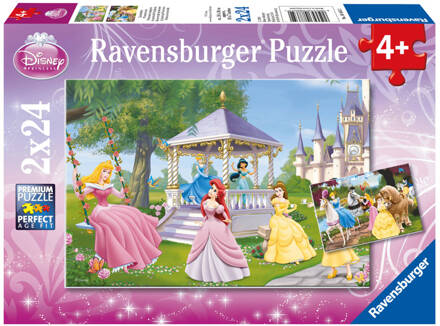 Ravensburger puzzel Disney prinsessen in de tuin - 2 x 24 stukjes