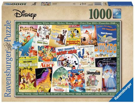 Ravensburger Puzzel Disney Vintage Movie posters puzzel 1000 stukjes