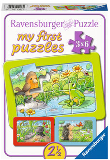 Ravensburger puzzel Kleine dieren in de tuin - Legpuzzel - 3x6 stukjes