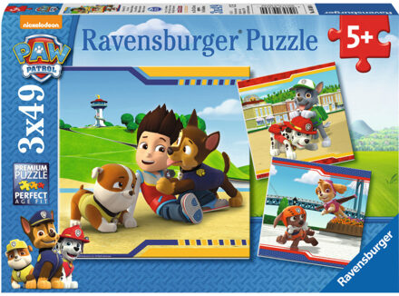 Ravensburger puzzel PAW Patrol helden met vacht - 3 x 49 stukjes Multikleur