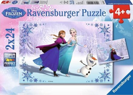 Ravensburger Puzzel Ravensburger Frozen zussen 2x 24 stuks