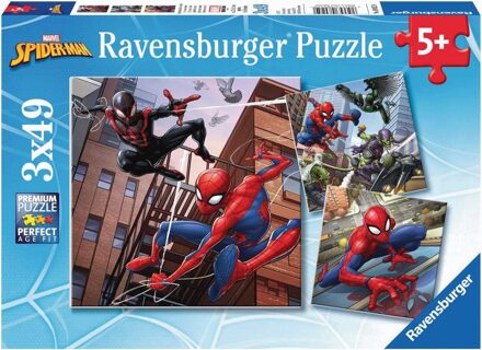 Ravensburger puzzel Spider-Man in actie - 3 x 49 stukjes Multikleur