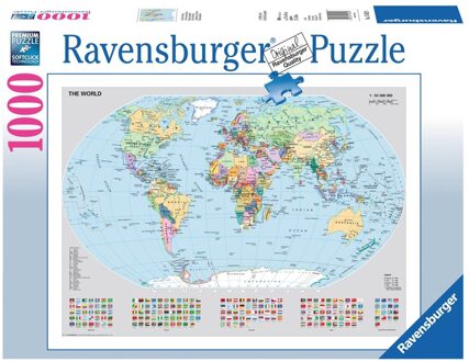 Ravensburger Puzzel Staatkundige wereldkaart 1000st