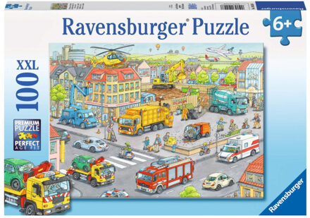 Ravensburger puzzel Voertuigen in de stad - 100 stukjes