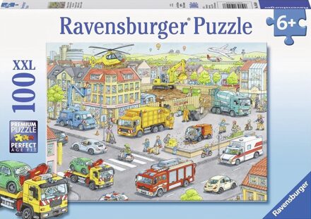 Ravensburger puzzel Voertuigen in de stad - 100 stukjes