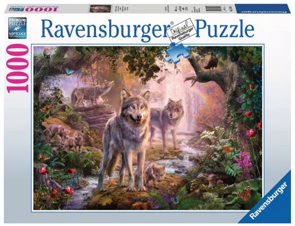 Ravensburger puzzel Wolvenfamilie in de zomer - Legpuzzel - 1000 stukjes