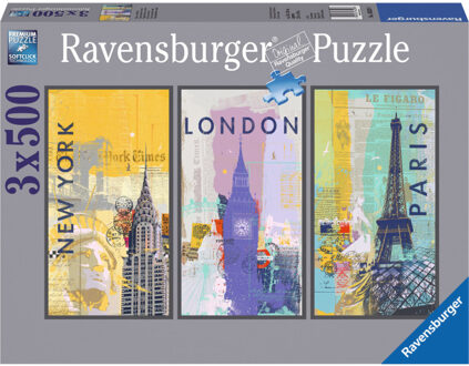 Ravensburger Reis om de wereld (3 x 500) - Puzzel van 1500 stukjes