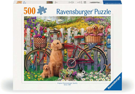 Ravensburger Schattige honden in de tuin Puzzel (500 stukjes)