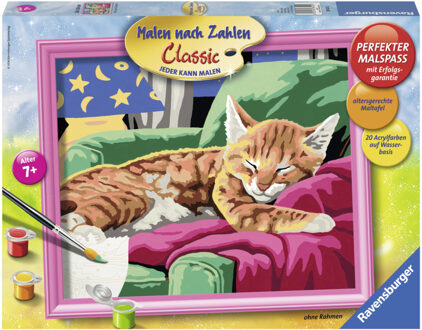 Ravensburger Schilderen op nummer Classic: Welterusten katje
