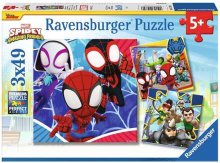 Ravensburger Spidey and His Amazing Friends Children's Jigsaw Puzzle (3 x 49 pieces)
