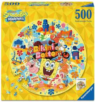 Ravensburger SpongeBob SquarePants Round Jigsaw Puzzle Welcome to Bikini Bottom (500 pieces)