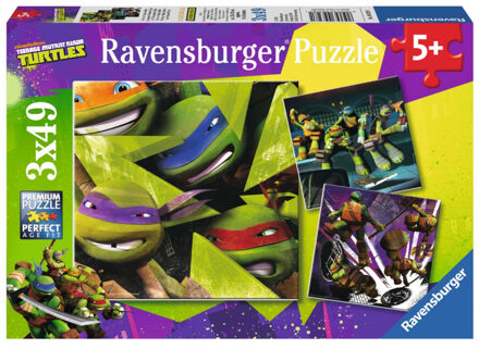 Ravensburger Teenage Mutant Ninja Turtles: De vier Ninja Turtles puzzels, 3x 49 stukjes