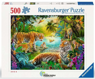 Ravensburger Tiger Family in the Oasis Puzzel (500 stukjes)