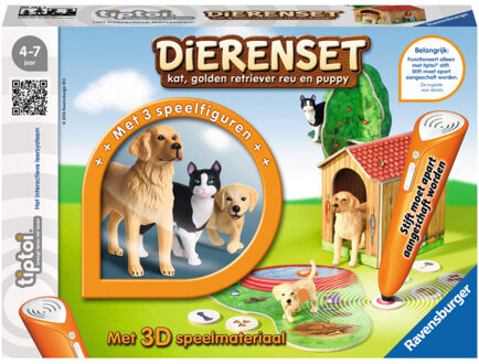 Ravensburger tiptoi - dierenset Golden retriever/kat