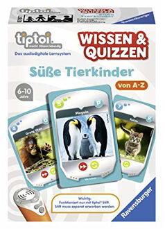 Ravensburger tiptoi Wissen & Quizzen: Süße Tierk. Kaartspel
