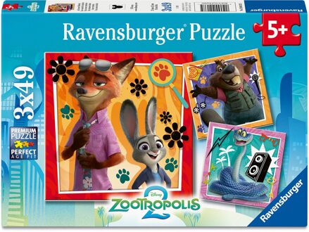 Ravensburger Zootopia 2 Puzzel (3 x 49 stukjes)