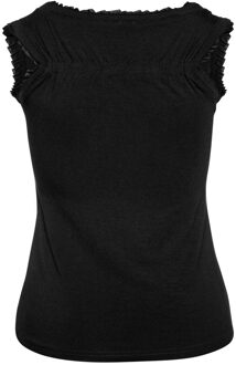 Raw Edge detail Conquista top in zwart - maat