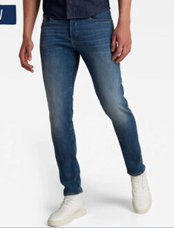 RAW slim fit jeans 3301 vintage medium aged Blauw - 30-34
